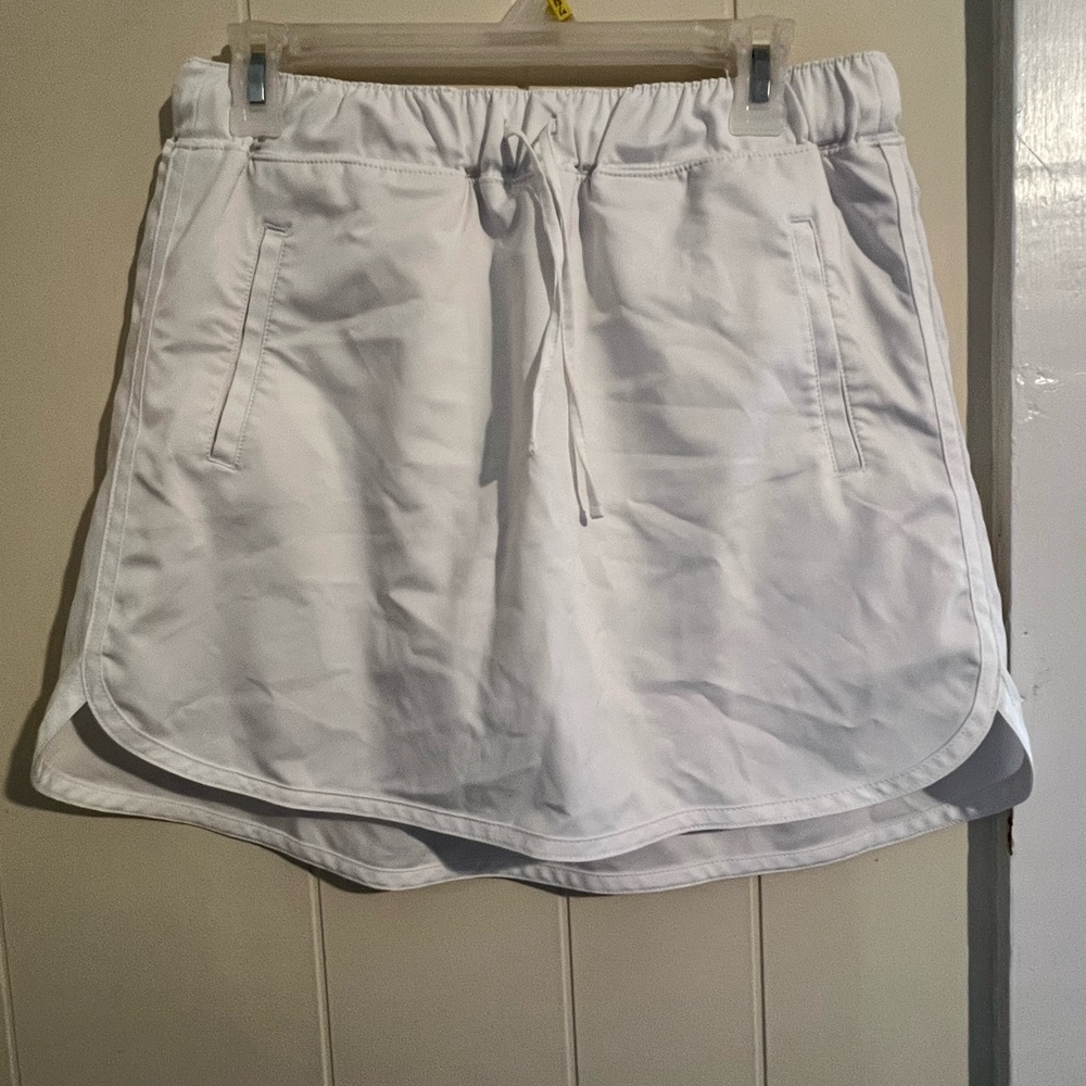 White athletic skort